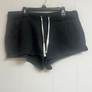 Aerie Charcoal Gray Drawstring Lightweight Sweat Shorts Pajama Shorts Size M
